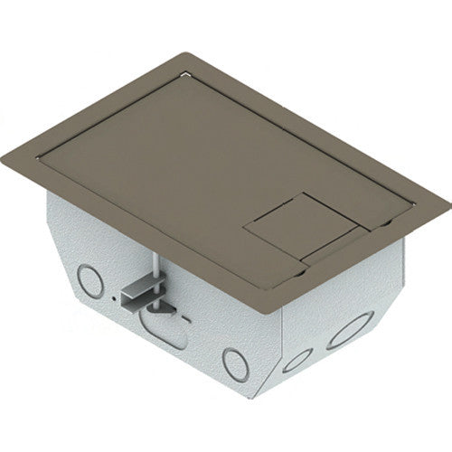 FSR RFL4.5-D1G-SLCLY Carpet Trim Cover- Solid Door- 4.69" Deep Floor Box (Clay)