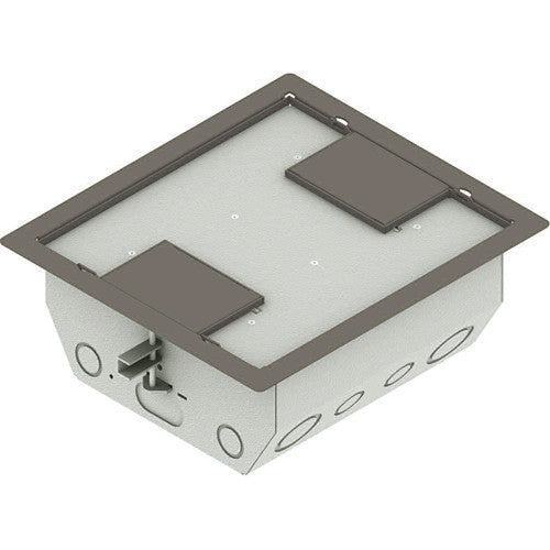 FSR RFL4.5-Q1G-CLYDD Carpet Trim Cover- Dual Door- 4.69" Deep Floor Box (Clay)