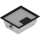 FSR RFL4.5-Q2G-BLK Carpet Trim Cover- Single Door- 4.69" Deep Floor Box (Black)