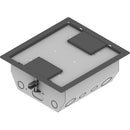 FSR RFL4.5-Q2G-GRYDD Carpet Trim Cover- Dual Door- 4.69" Deep Floor Box (Gray)