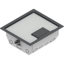 FSR RFL4.5-Q2G-GRY Carpet Trim Cover- Single Door- 4.69" Deep Floor Box (Gray)