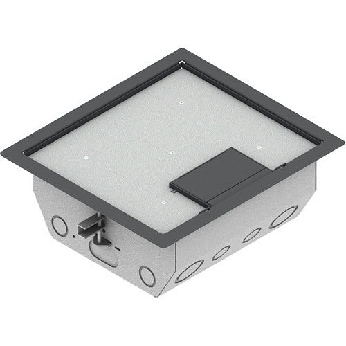 FSR RFL4.5-Q2G-GRY Carpet Trim Cover- Single Door- 4.69" Deep Floor Box (Gray)