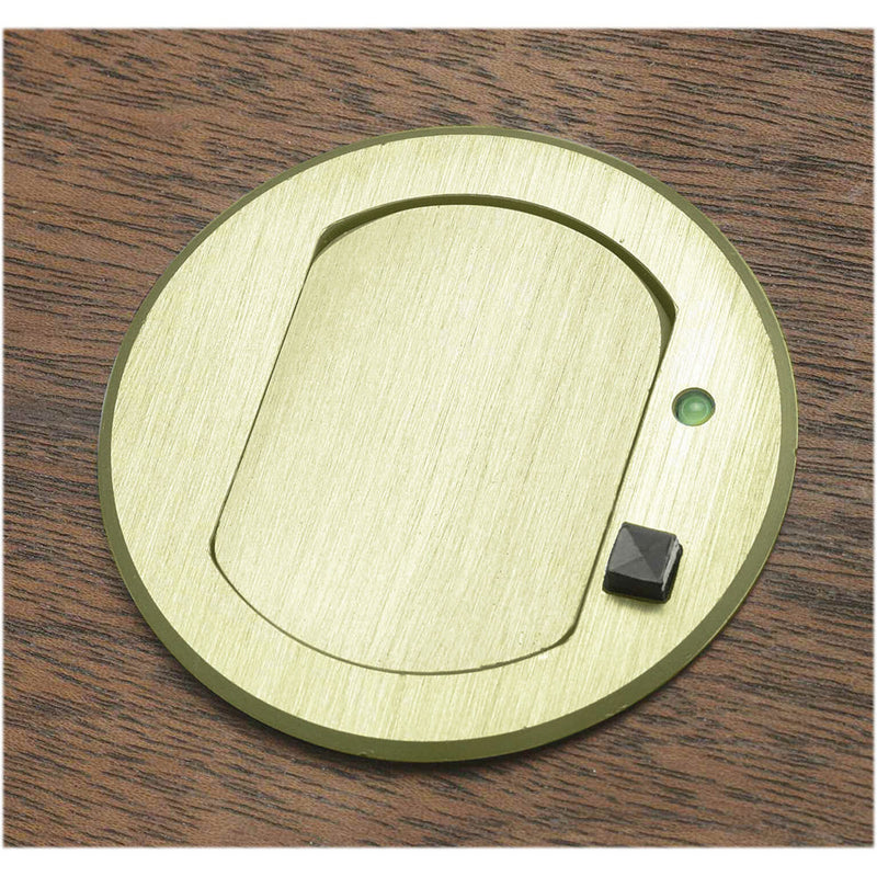 FSR T3-MJ-1B-BRS Table Top Microphone Insert (Brass Cover) (1-Button/1-LED)