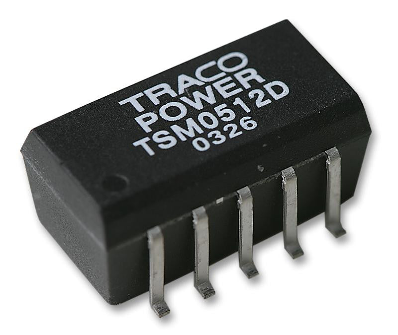 TRACOPOWER TSM 0512D Isolated Board Mount DC/DC Converter, 2 Output, 1 W, 12 V, 40 mA, -12 V, 40 mA