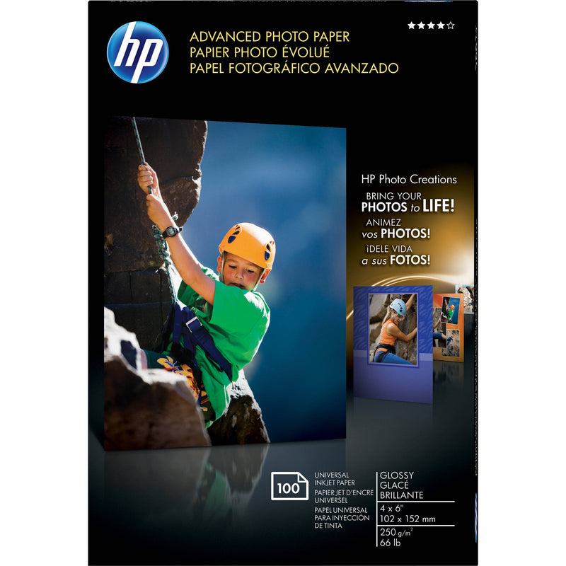 HP Advanced Inkjet Photo Paper Borderless Glossy (A6) 4x6" - 100 Sheets