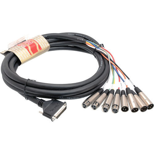 Hosa Technology AES-805Y DB25-to-XLR AES/EBU Breakout Snake - 16.5' (5 m)