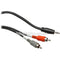 Hosa Technology Stereo Mini (3.5mm) Male to 2 RCA Male Y-Cable - 3'