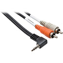 Hosa Technology Stereo Mini (3.5mm) Angled Male to 2 RCA Male Y-Cable - 6'