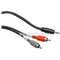 Hosa Technology Stereo Mini 3.5mm Male to 2 RCA Male Y-Cable (10')