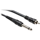 Hosa Technology 1/4" Phone Male to RCA Male Audio Interconnect Cable - 3'
