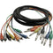 Hosa Technology CPR803 8-Channel Male 1/4" Phone to Male RCA Snake Cable - 9.9' (3 m)