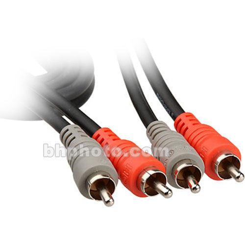 Hosa Technology 2 RCA Male to 2 RCA Male Dual Cable (Nickel Contacts) - 3.3'