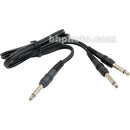 Hosa Technology Mono 1/4" Phone Male to 2 1/4" Male Y-Cable - 5'