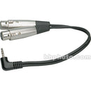 Hosa Technology Stereo Mini Angled Male to Two 3-Pin XLR Female Y-Cable - 2'