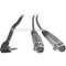 Hosa Technology Stereo Mini Angled Male to Two 3-Pin XLR Female Y-Cable - 5'