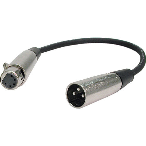 Hosa Technology 5-Pin XLR Female to 3-Pin XLR Male DMX Adapter Cable - 6"