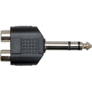 Hosa Technology GPR-484 Splitter/Combiner Adapter with Dual RCA Female and Single TRS 1/4" Phone Male Connections