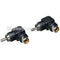 Hosa Technology Right-Angle RCA Adapter - RCA Male to RCA Female (2 Pieces)