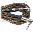 Hosa Technology Classic Tweed Mono 1/4" Male to 1/4" Angled Male Guitar Cable - 18'