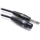 Hosa Technology Pro REAN XLR Female to 1/4" TS Hi-Z Microphone Cable - 10'