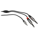 Hosa Technology REAN 3.5mm TRS to Dual 1/4" TS Pro Stereo Breakout Cable - 10'