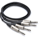 Hosa Technology HSS-015X2 Dual 1/4" TRS Male to Dual 1/4" TRS Male Stereo Audio Cable (15')