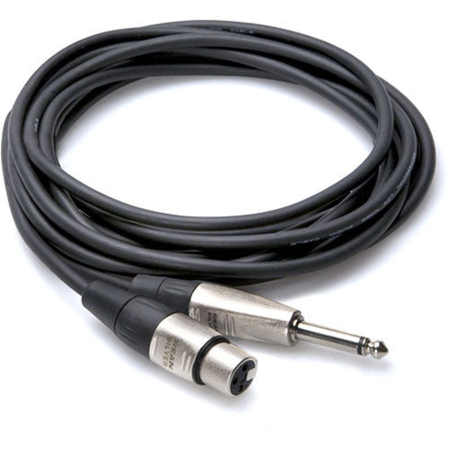 Hosa Technology HXP-015 Unbalanced 1/4" TS Male to 3-Pin XLR Female Audio Cable (15')