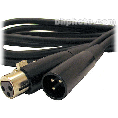 Hosa Technology 3-Pin XLR Male to 3-Pin XLR Female Balanced Microphone Cable (Black Connectors) - 25'