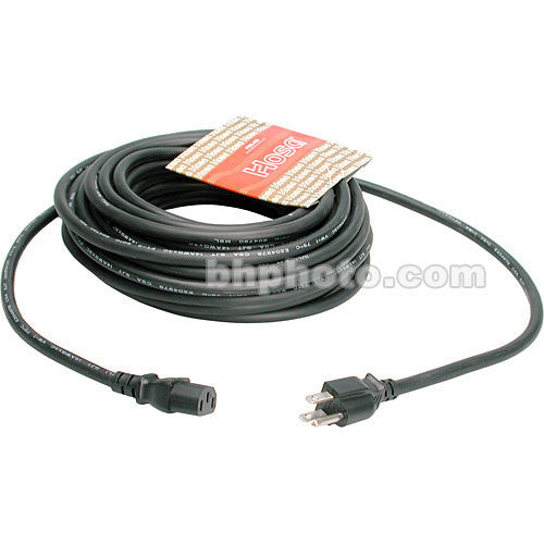 Hosa Technology Black 14 Gauge Electrical Extension Cable with IEC Female Connector - 15'