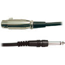 Hosa Technology Mono 1/4" Male to 3-Pin XLR Female Audio Cable - 5'