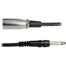 Hosa Technology Mono 1/4" Male to 3-Pin XLR Male Audio Cable - 10'