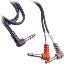 Hosa Technology Stereo 1/4" Angled Male to 2 Mono 1/4" Angled Male Insert Y-Cable - 3.3'