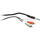 Hosa Technology Stereo 1/4" Male to 2 RCA Male Y-Cable (6.5')