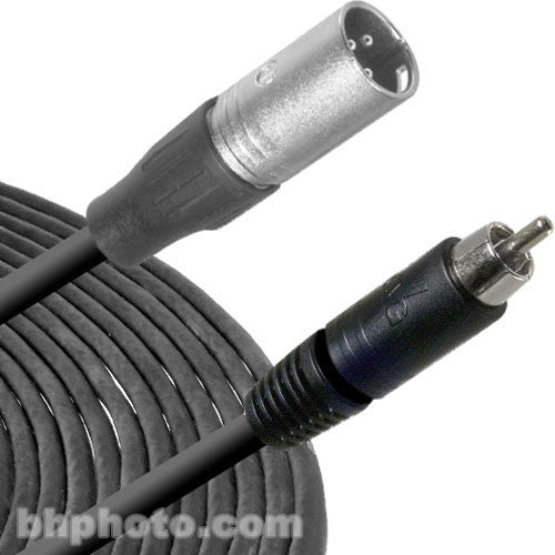 Hosa Technology RCA Male to 3-Pin XLR Male Audio Cable (Metal) - 3'