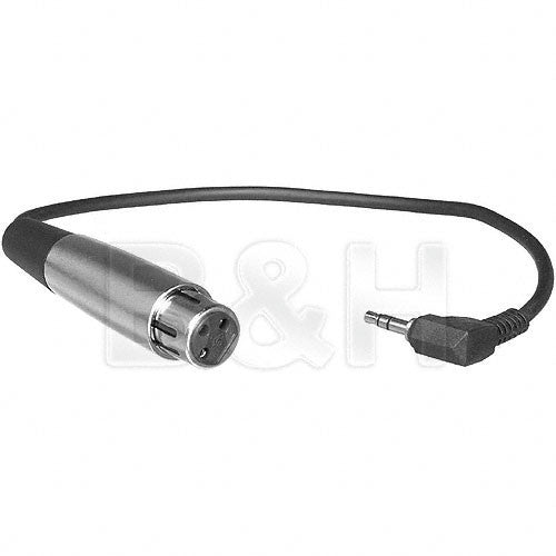 Hosa Technology Mini Stereo Male to 3-pin XLR Female Angled (Connects Mono Microphones to Stereo Camera Inputs) Cable - 1 ft