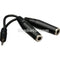 Hosa Technology Stereo Mini (3.5mm) Male to 2 Stereo 1/4" Female Y-Cable - 6"