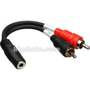 Hosa Technology Stereo Mini (3.5mm) Female to 2 RCA Male Y-Cable (6")