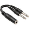 Hosa Technology 1/4" Female to Dual 1/4" Male Y-Cable (6")