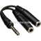 Hosa Technology Stereo 1/4" Male to Two Stereo 1/4" Female Y-Cable - 6"