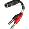 Hosa Technology Stereo 1/4" Female to 2 Mono 1/4" Male Y-Cable - 6 in