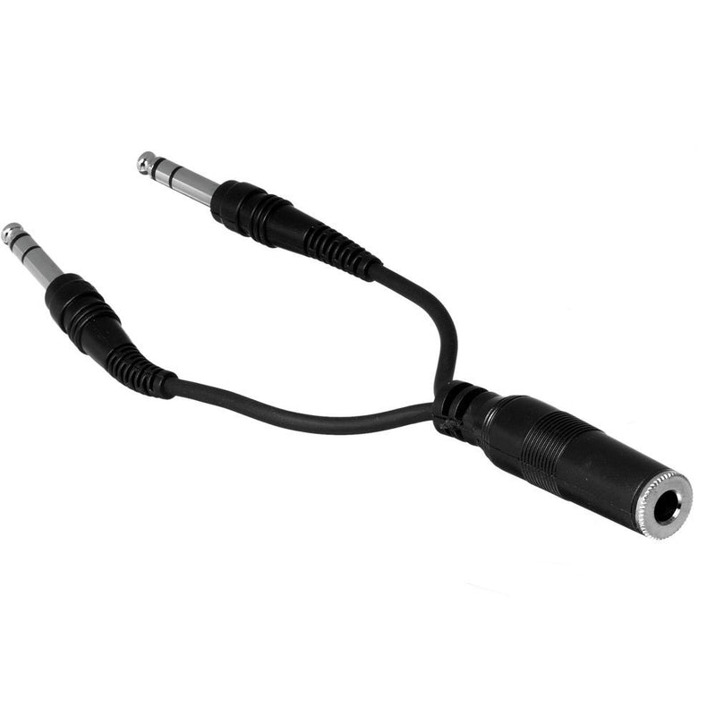 Hosa Technology Stereo 1/4" Female to 2 Stereo 1/4" Male Y-Cable - 6"