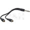 Hosa Technology Mono 1/4" Male to 2 RCA Female Y-Cable - 6"