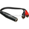 Hosa Technology Stereo 1/4" Female to 2 RCA Male Y-Cable - 6"