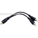Hosa Technology RCA Female to 2 RCA Male Y-Cable - 6"