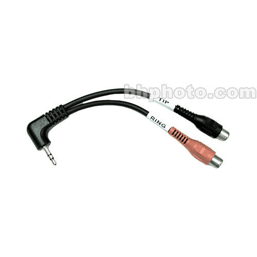 Hosa Technology Stereo 3.5mm Mini Male Angled to 2 RCA Female Y-Cable - 6"