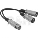 Hosa Technology XLR Female to 2 XLR Male Y-Cable (6")