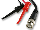 UNBRANDED 10HA084 Test Lead, BNC Plug to Hook Clips x 2, 914 mm