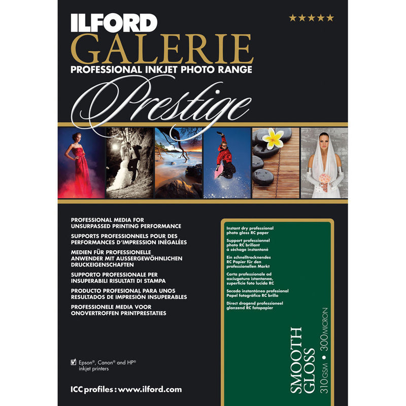 Ilford GALERIE Prestige Smooth Gloss Paper (11x17" - 25 Sheets)