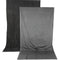 Impact Background Kit with 10 x 24' Charcoal/Smoke Gray Reversible Muslin Backdrop