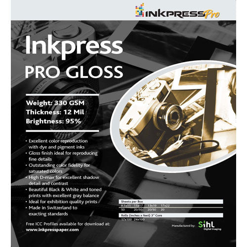 Inkpress Media Pro Glossy Paper (13 x 19", 20 Sheets)